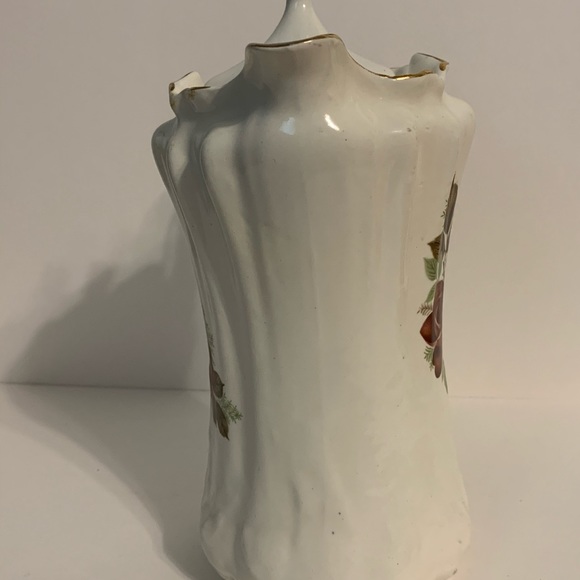 1900’s Nippon Japan chocolate Pot w/red Roses, lid - Picture 9 of 12